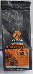 Cafe Ole bag beside measuring scoop showing sampler portion size