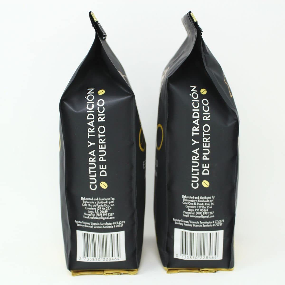 CAFE ORO DE PUERTO RICO brewed espresso cup in kitchen setting conveying rich crema