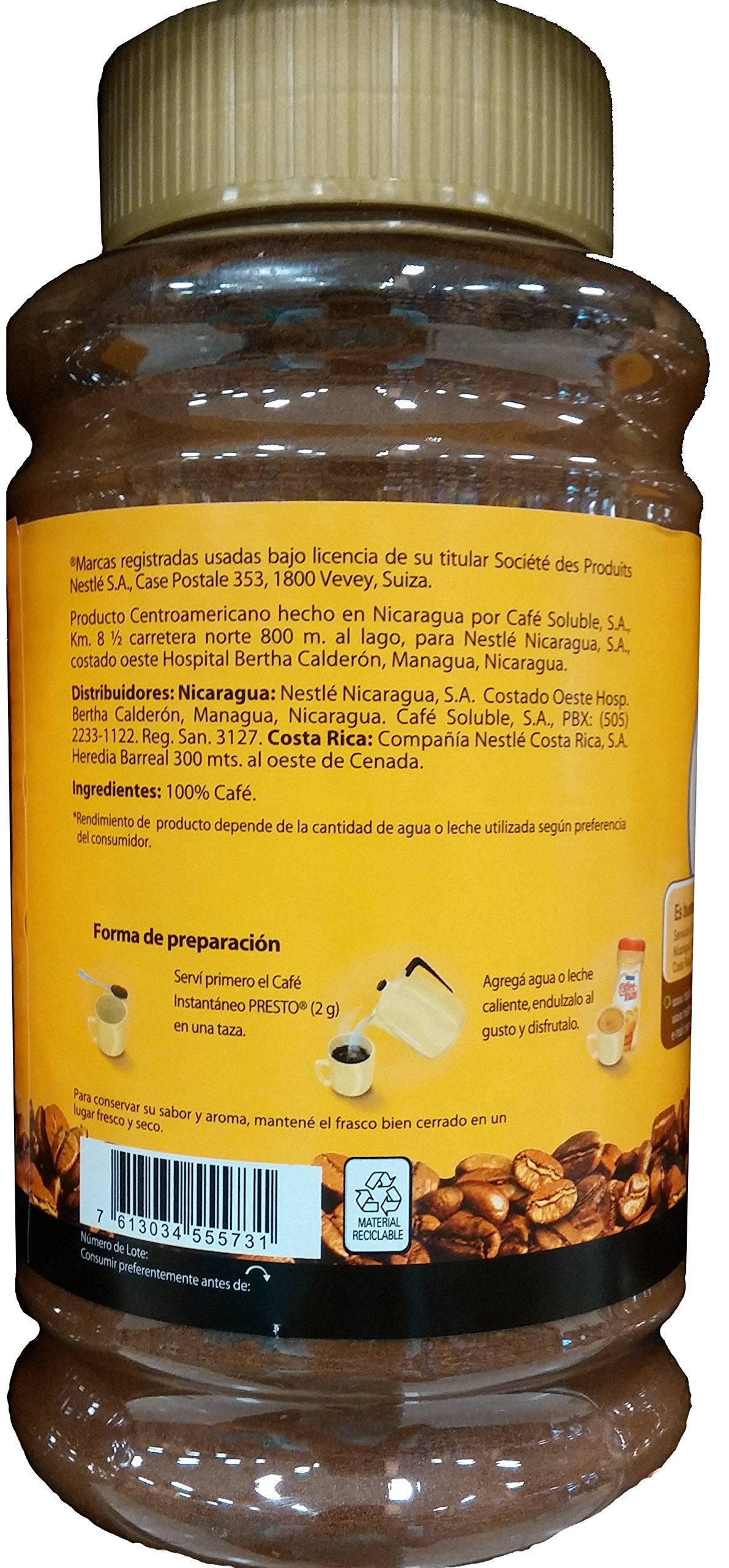 Cafe Presto granules close-up highlighting solubility and consistent texture benefit