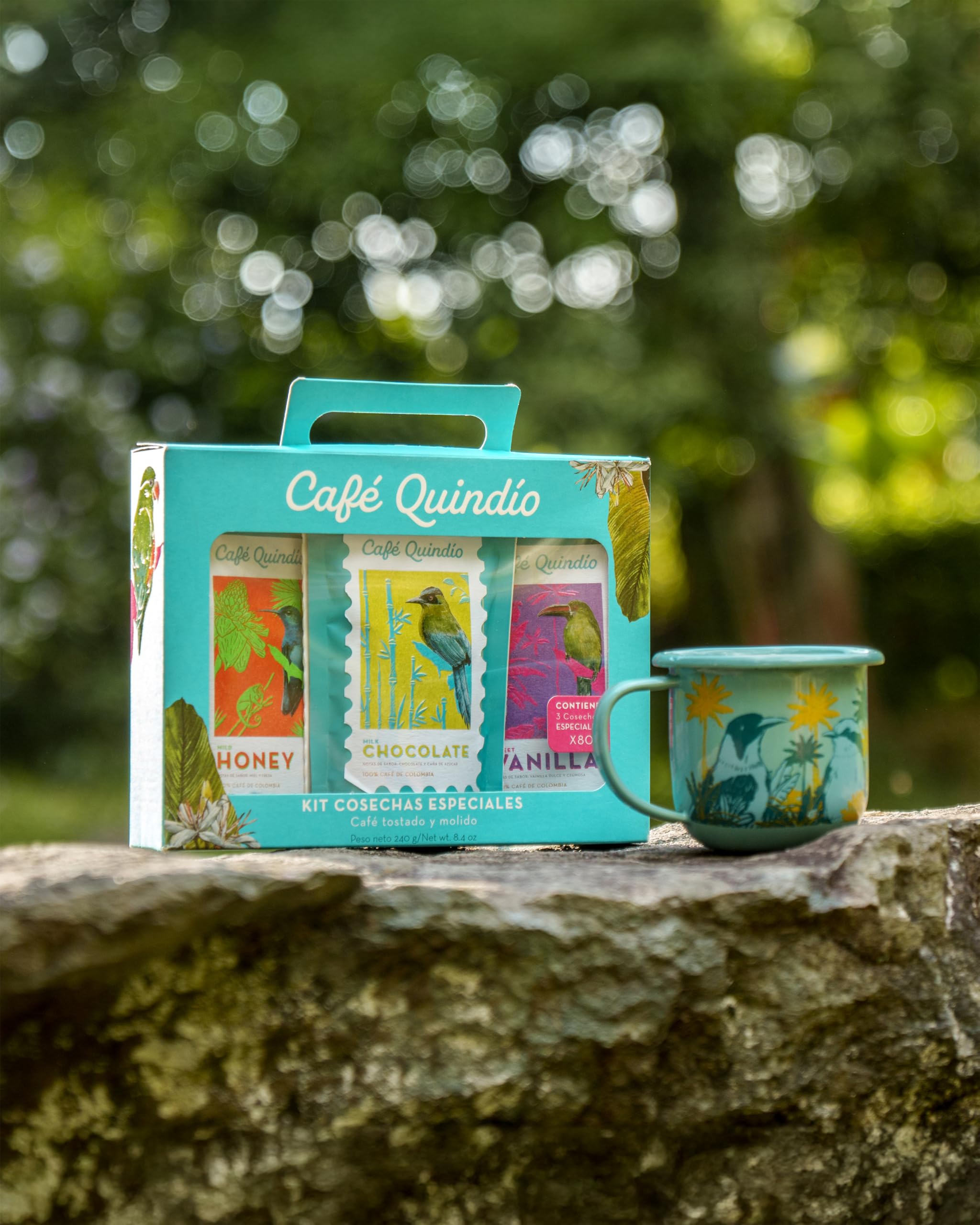 CAFE QUINDIO pour-over brew showcasing even extraction and aroma