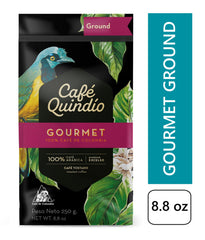 CAFE QUINDIO French press cup showing full-bodied flavor benefit