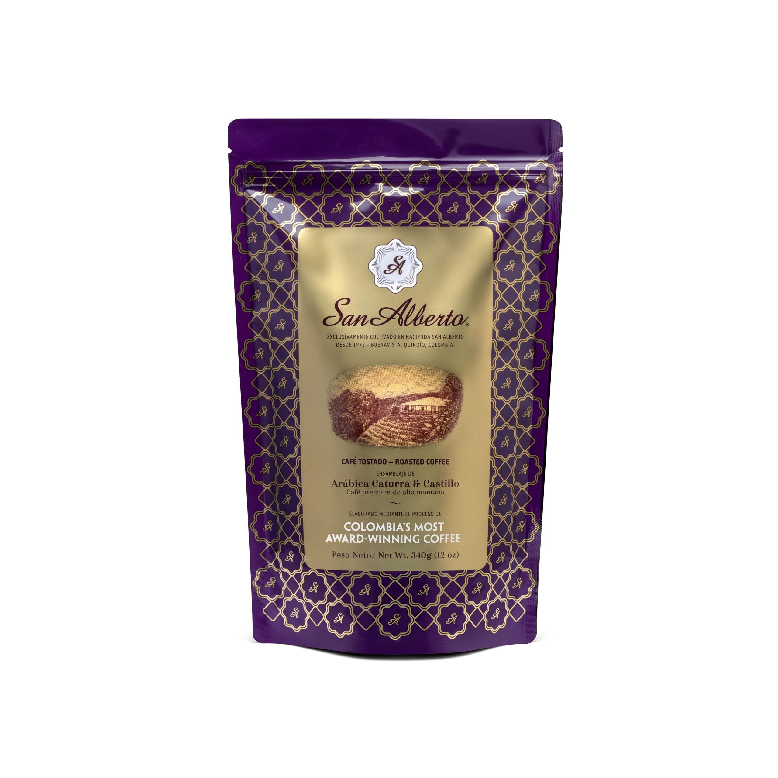 CAFÉ SAN ALBERTO front packaging showing resealable bag and elegant design