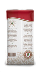 Café Santo Domingo close-up label on bag highlighting origin and certifications