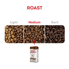 Café Santo Domingo INDUBAN beans being brewed in pour-over showing fresh flavor extraction benefit