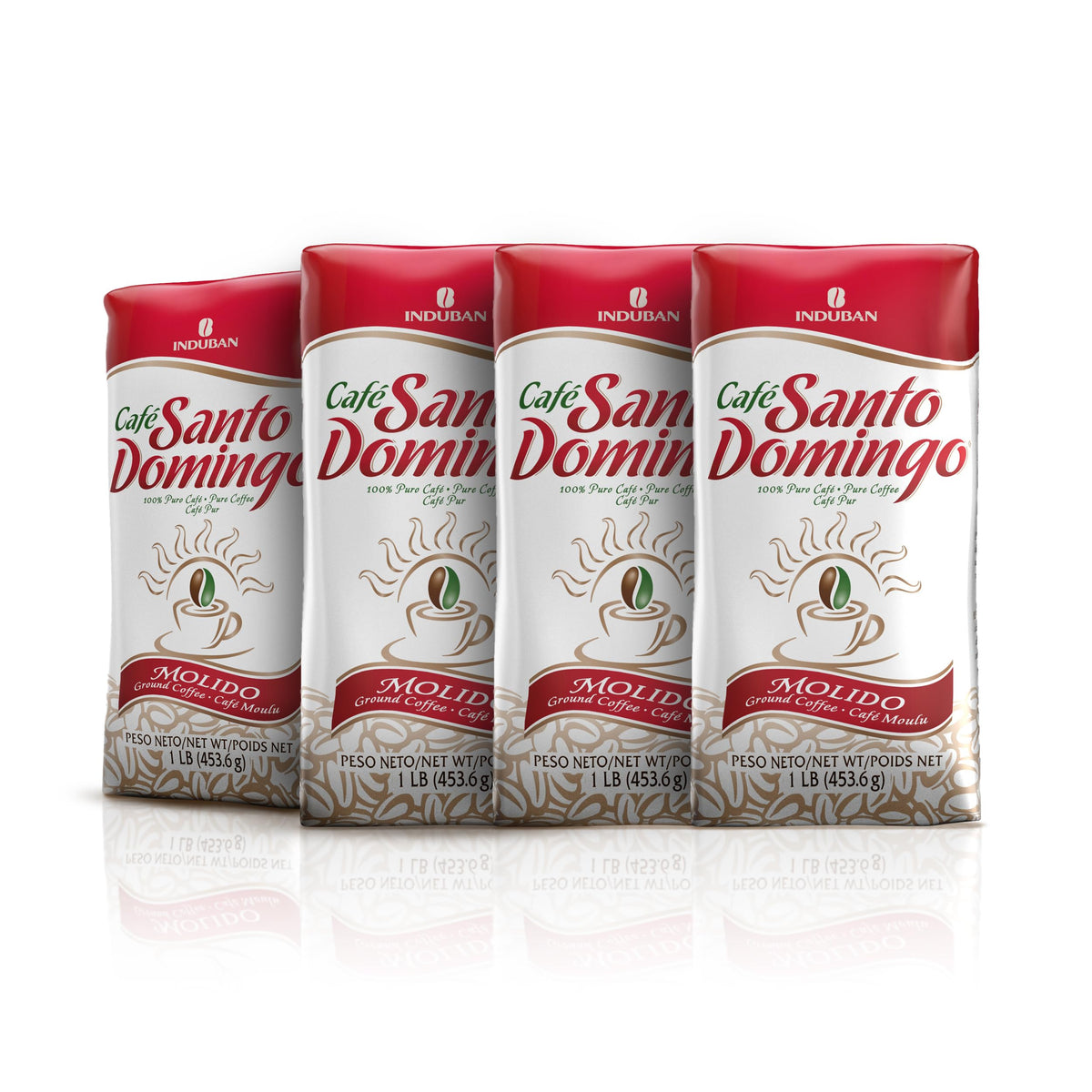 Café Santo Domingo INDUBAN front pack view showing brand and value pack benefit