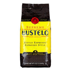 Cafe Bustelo Supreme brewed cup in kitchen lifestyle scene with creamy cappuccino
