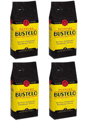 Cafe Bustelo Supreme front packaging showing bold espresso-style branding and volume
