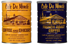 Cafe Du Monde front packaging showing both cans and bold branding for easy recognition and gifting