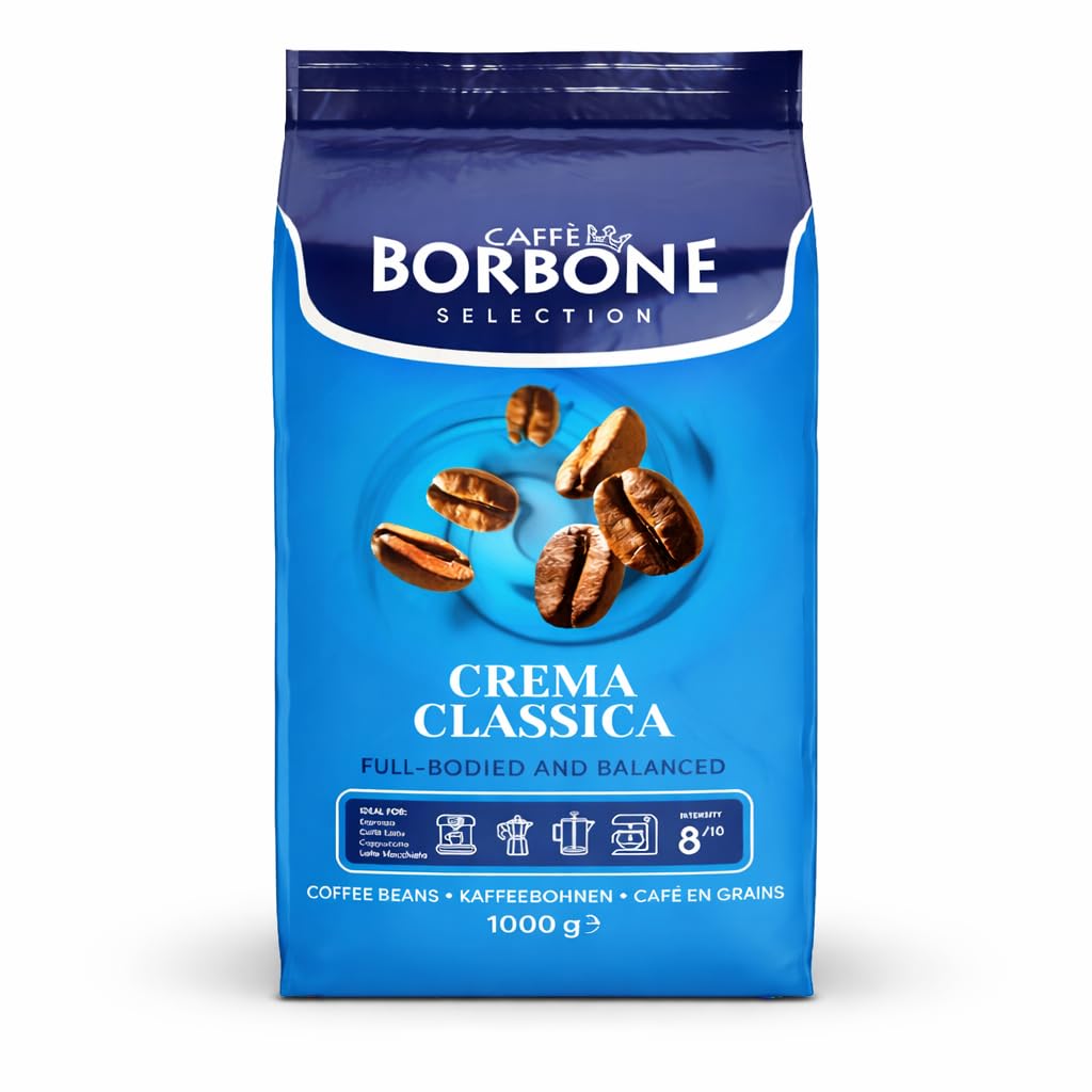 Caffè Borbone front packaging showing 1 kg bag and branding for storage benefit