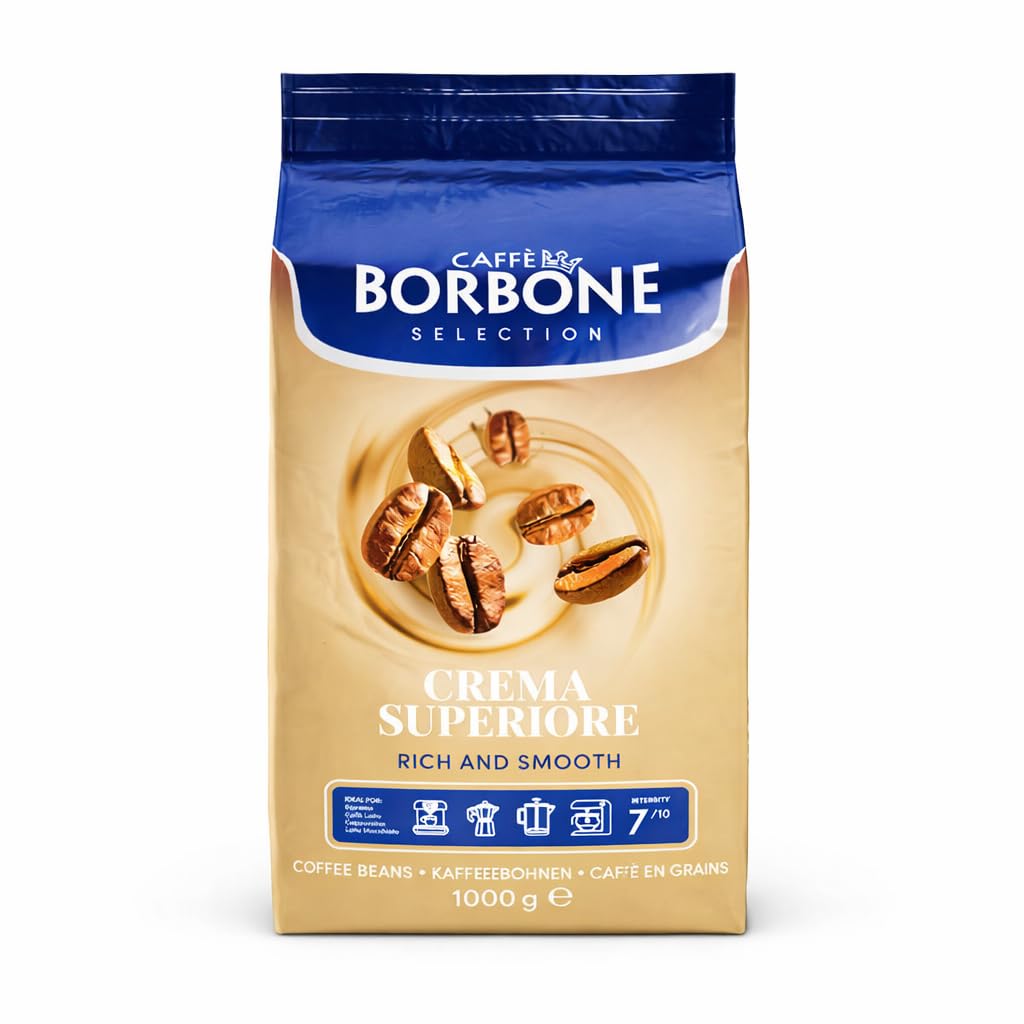 Caffè Borbone front packaging showing 1 kilo bag and branding for freshness