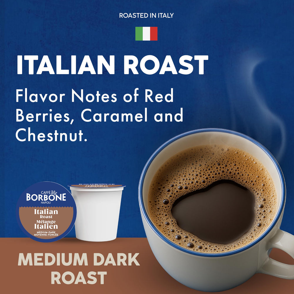 Caffè Borbone ground espresso shot illustrating medium-dark roast color and aromatic appeal