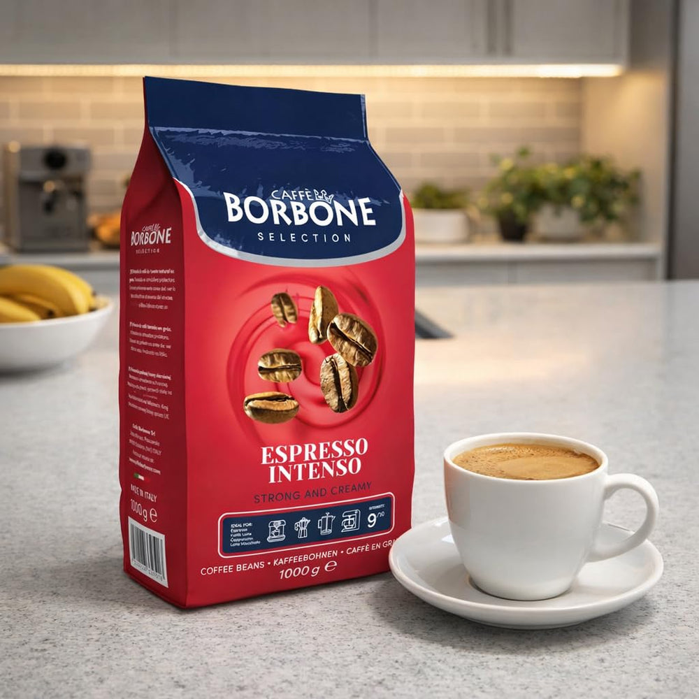 Caffè Borbone cup in kitchen lifestyle setting for everyday enjoyment