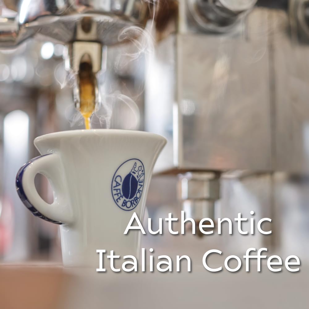 Caffè Borbone pod inserted in an espresso machine demonstrating use