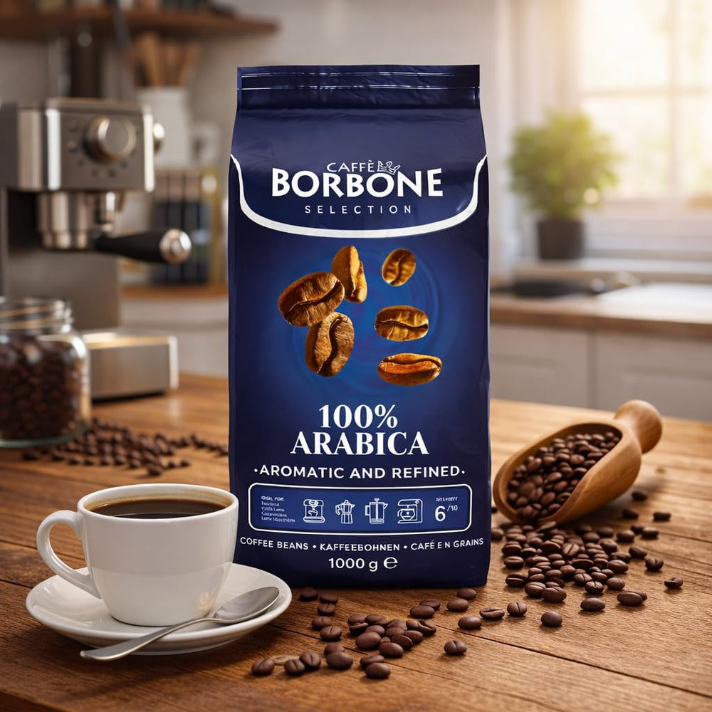 Caffè Borbone weighed grounds on scale demonstrating portion control