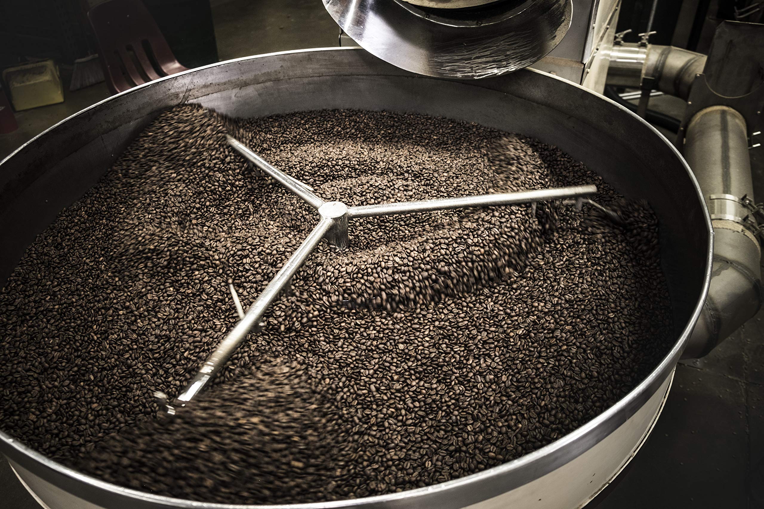 Close-up of Caffe D'arte roast label reading Roasted in Seattle to emphasize artisan small-batch quality