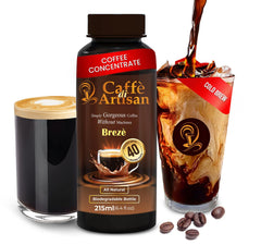 Caffè di Artisan front packaging showing bottle and serving claim for easy preparation