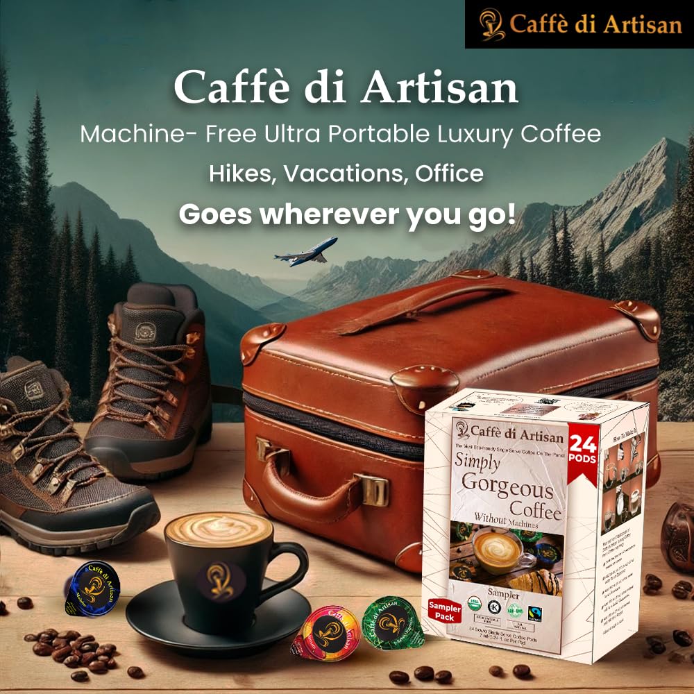 Caffè di Artisan served on table with iced coffee and snacks to show lifestyle enjoyment
