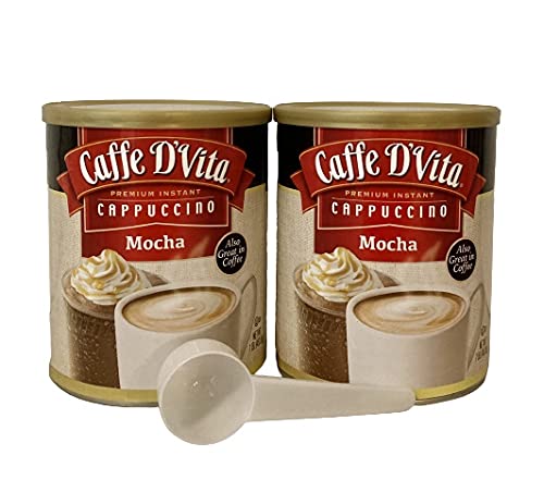 Caffe D'Vita front packaging showing two 1 lb tubs and branding for easy storage