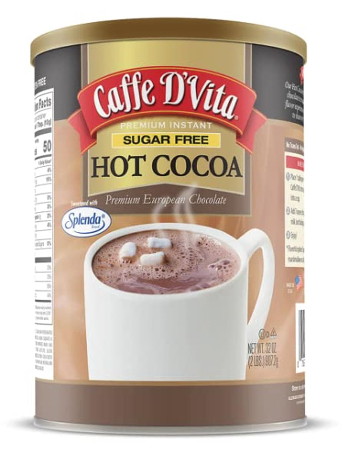 Caffe D'Vita front can showing packaging and portioning convenience