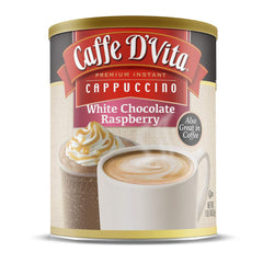 Caffe D'Vita front can view showing brand and flavor for easy identification and shelf appeal
