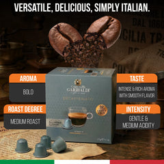 Caffè Garibaldi aluminum capsule close-up highlighting freshness seal