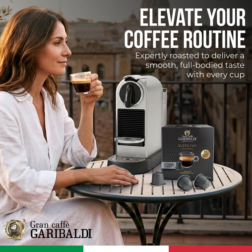Caffè Garibaldi capsules in storage box depicting organized supply and convenient access