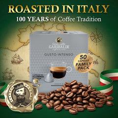Caffè Garibaldi espresso shot with rich crema showing concentrated flavor