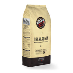 Caffe' Vergnano 1882 front packaging showing bag and intensity, rich aroma benefit