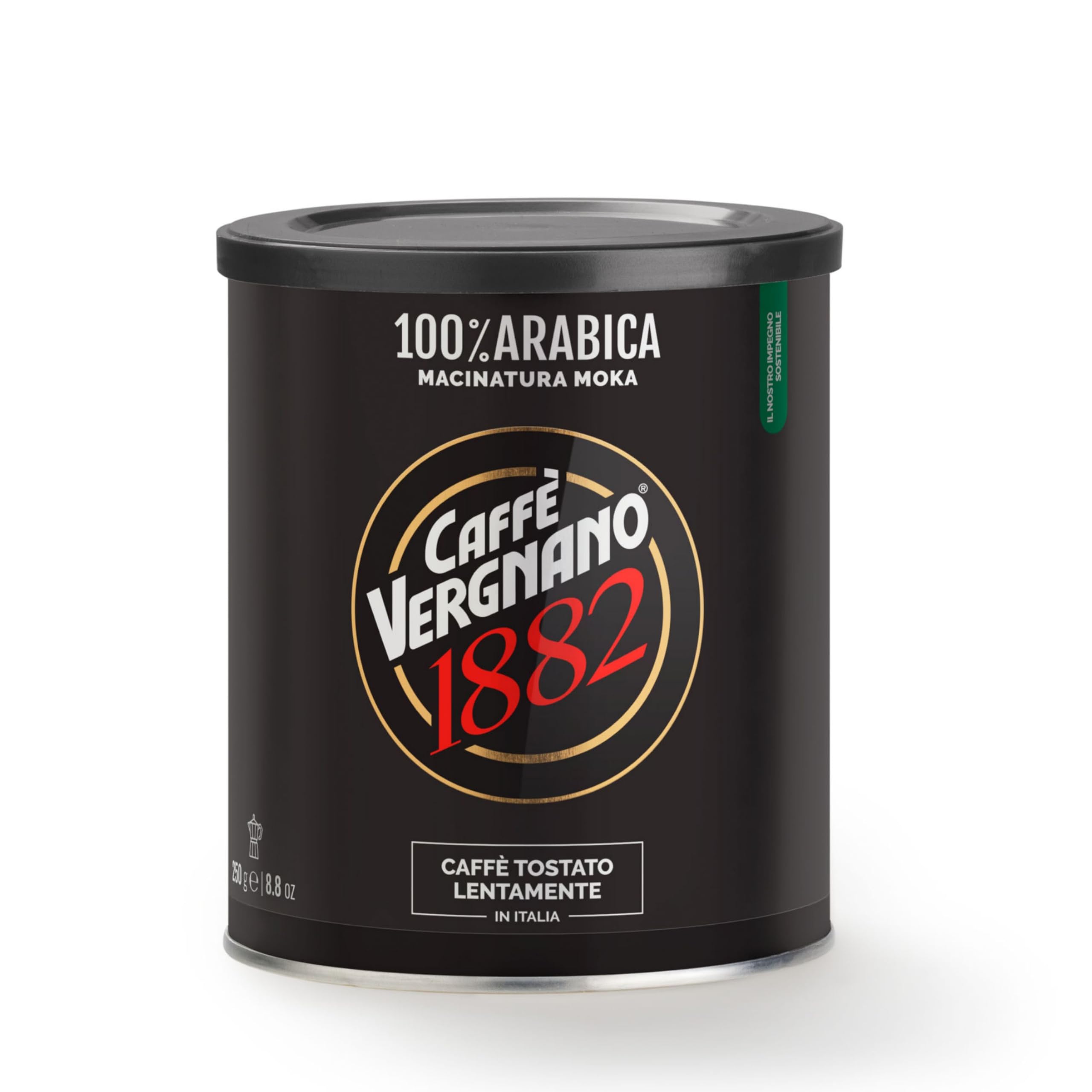 Caffe' Vergnano 1882 front packaging showing bag and label for fresh Italian flavor