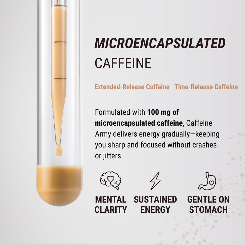 CAFFEINE ARMY powder close up highlighting fine texture and mixability