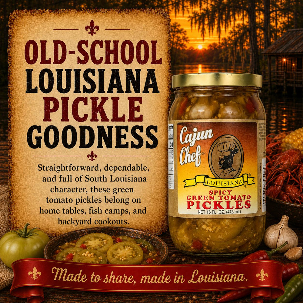 Cajun Chef jar beside a ruler to show 16 oz scale and portion clarity