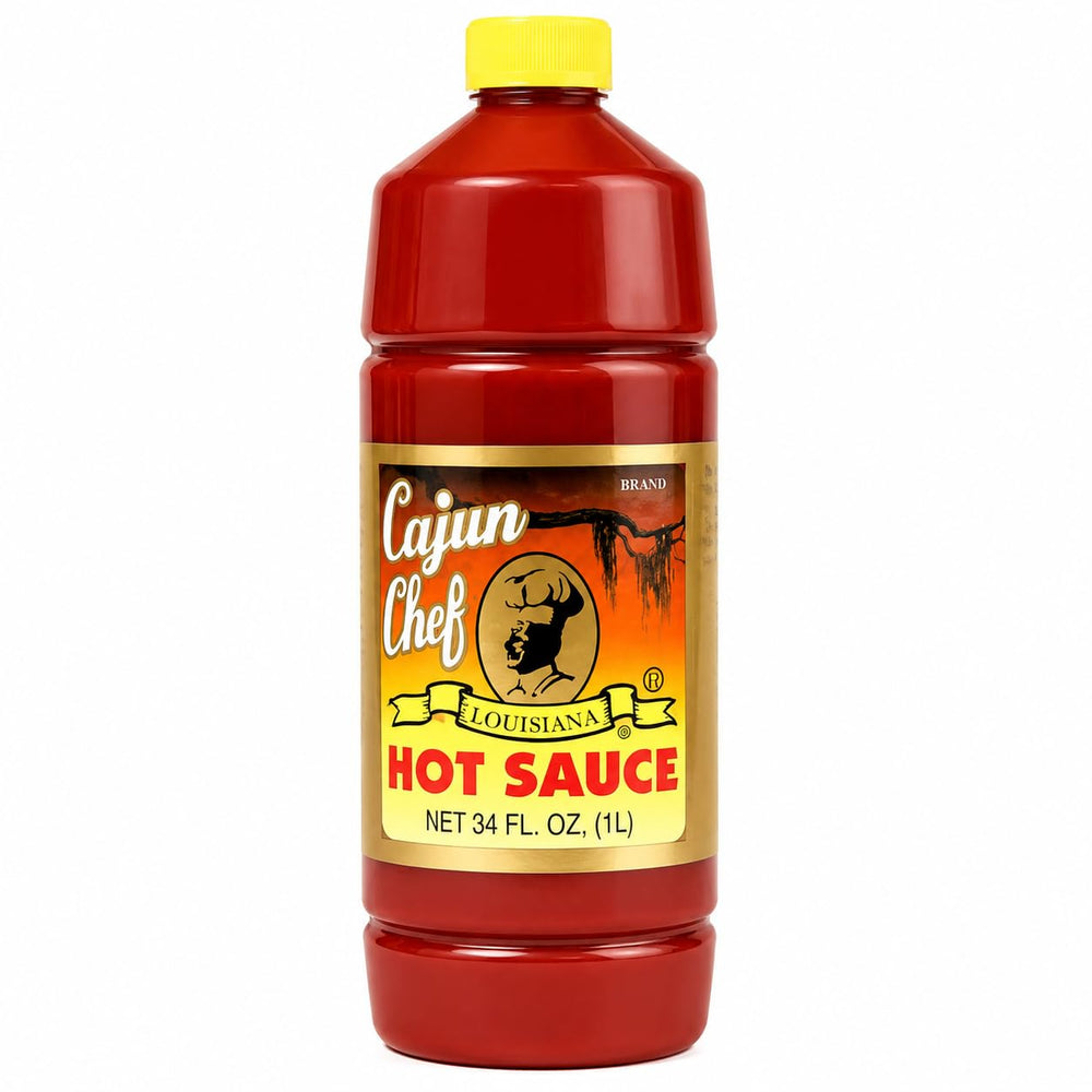 Cajun Chef bottle on kitchen table ready for family meals and parties