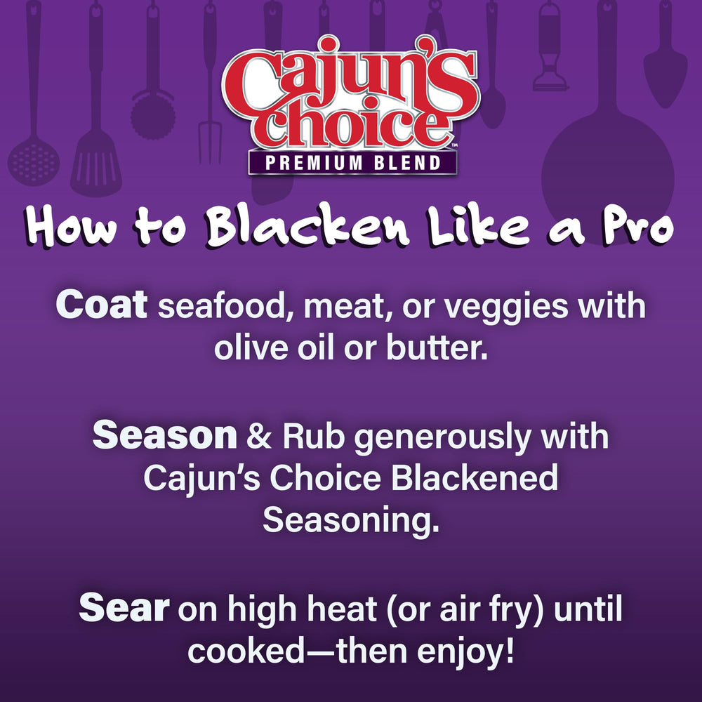 Cajun's Choice shaker top close-up illustrating easy sprinkle control for precise seasoning
