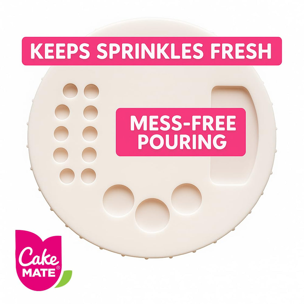 Cake Mate close-up of nonpareil texture for even coverage