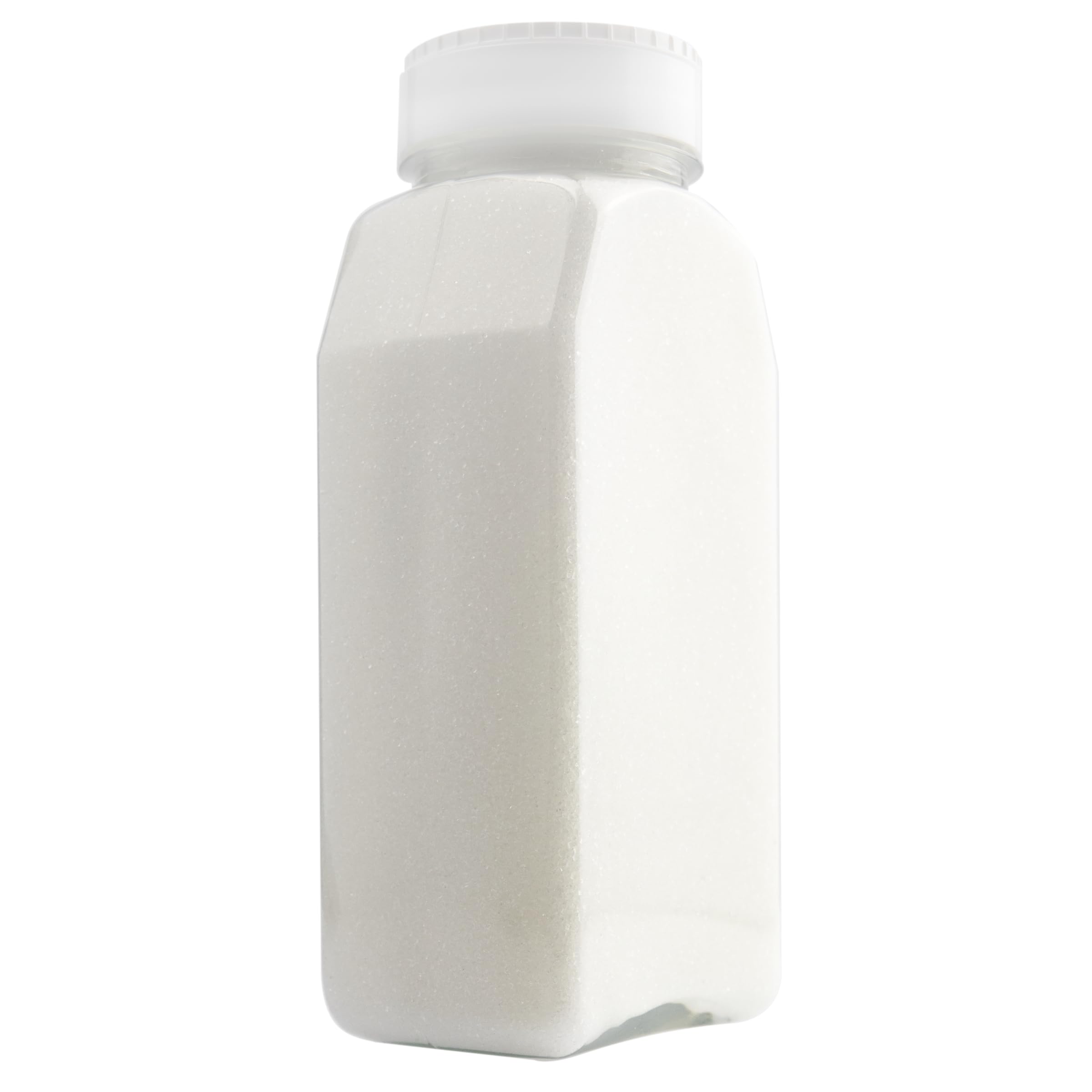 Cake Mate front packaging showing 33 oz jar and clear label, easy storage benefit