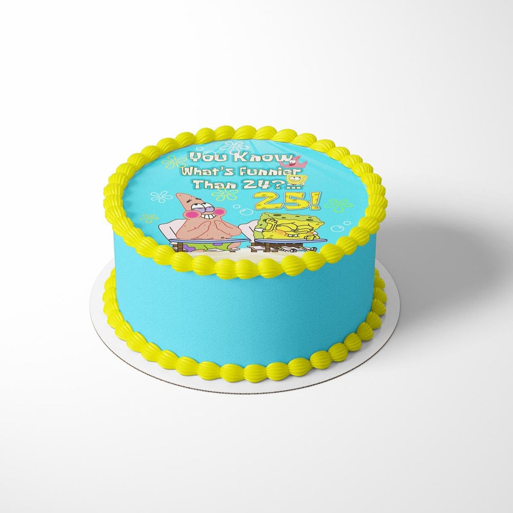 Cakecery 7.5-inch topper front view showing clear printed image and clean finish
