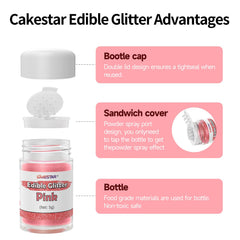 CAKESTAR glitter texture close-up showing fine shimmer particles for smooth finish