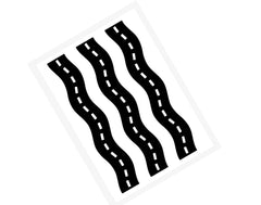 CakeSupplyShop Celebrations strip laid on sheet cake creating a continuous paved border