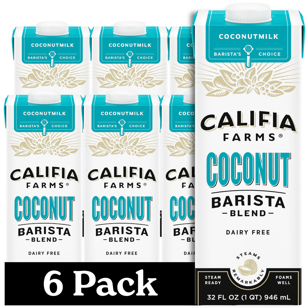 Califia Farms front packaging showing carton and coconut flavor benefit