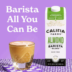 Califia Farms close-up of creamy foam texture ideal for latte art