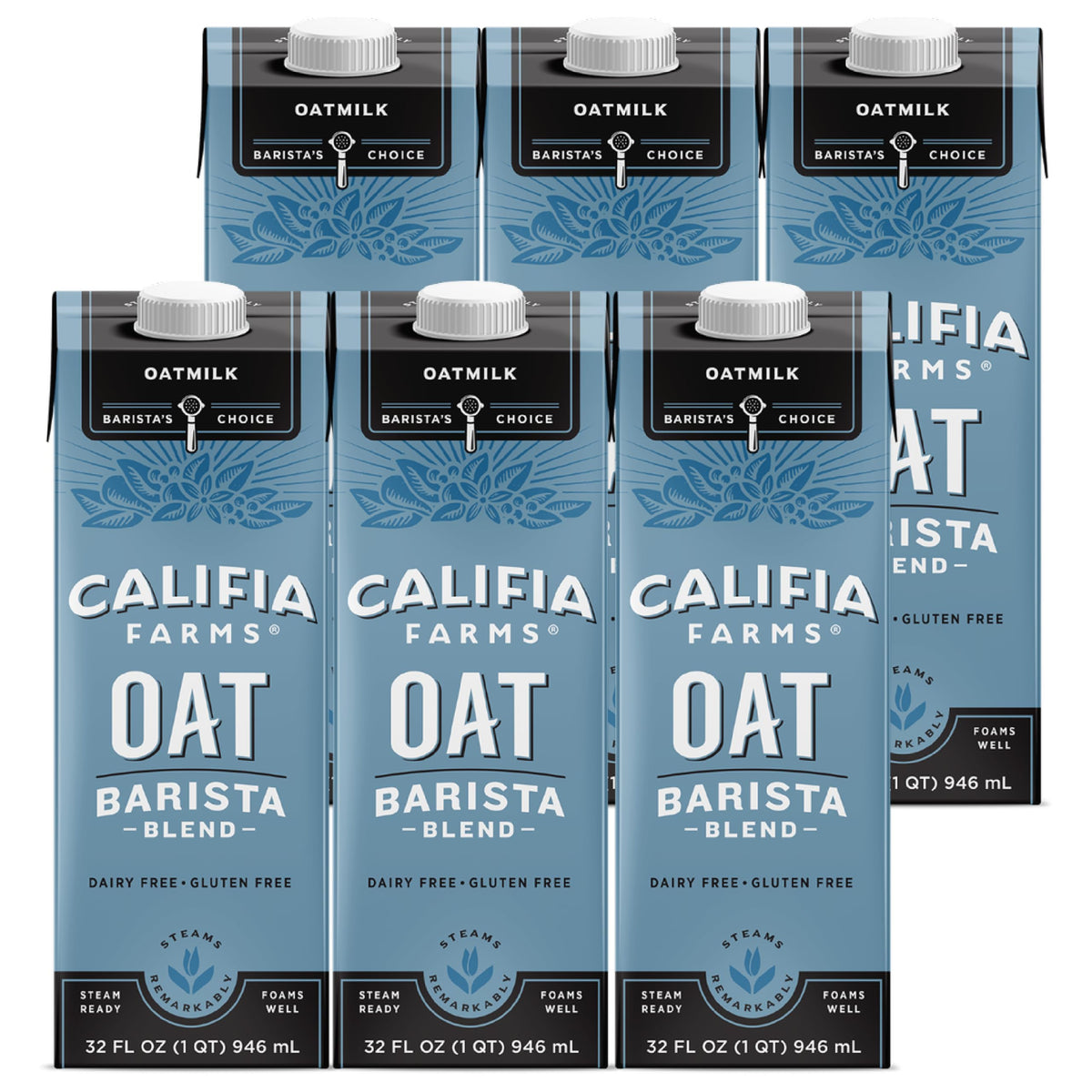 Califia Farms front packaging showing oat milk branding and unsweetened benefit