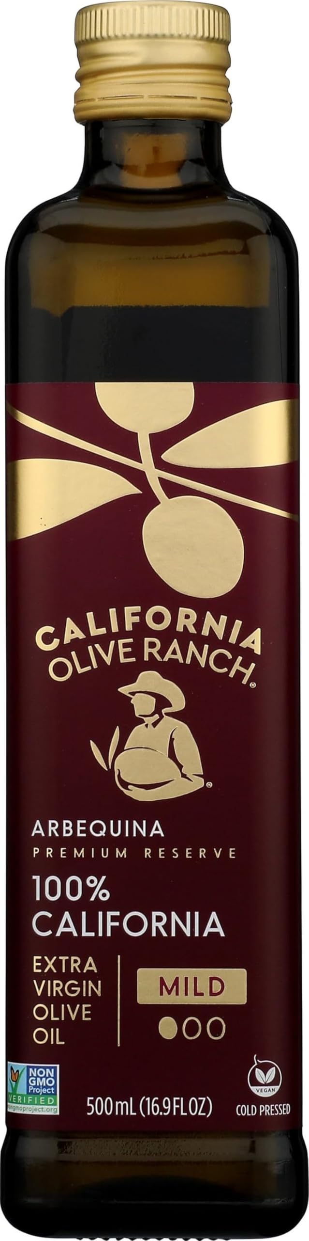 California Olive Ranch front bottle showing label and fresh appeal