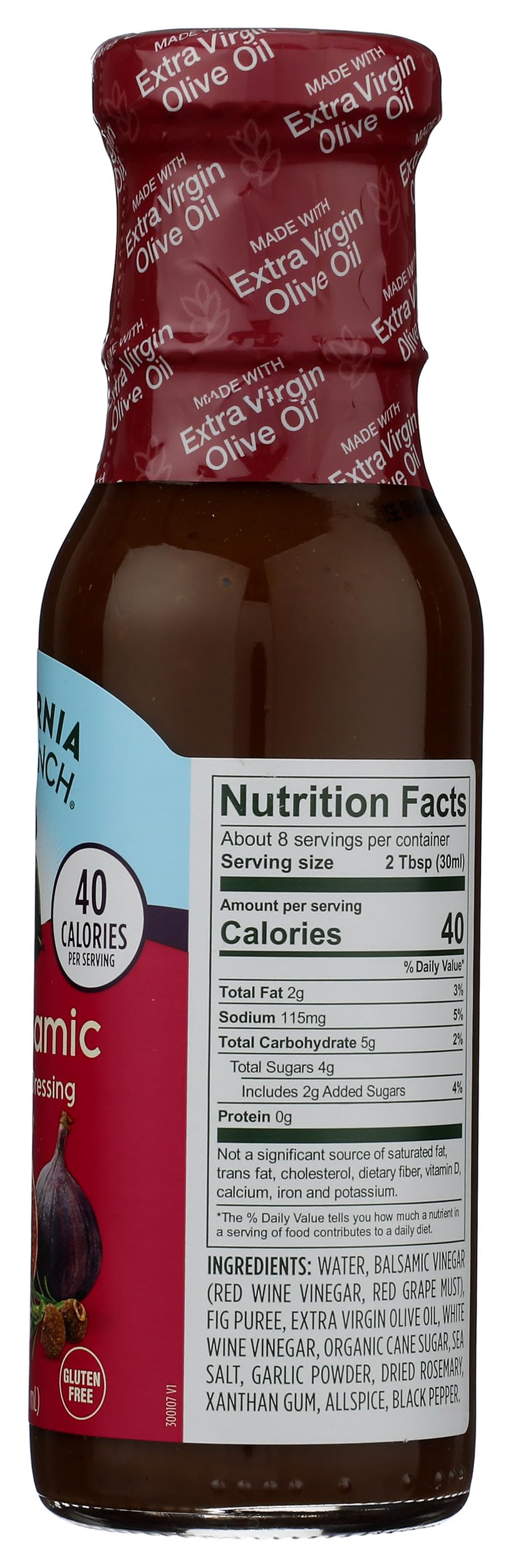 California Olive Ranch nutrition panel and ingredients for informed choices