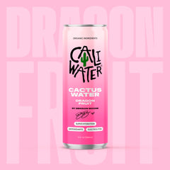 CALIWATER pouring dragon fruit cactus water into a glass for refreshing taste