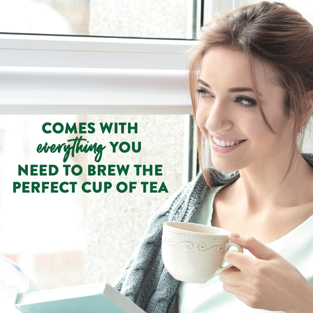 CALMING BLENDS brewed cup on table in cozy setting showcasing relaxation benefit