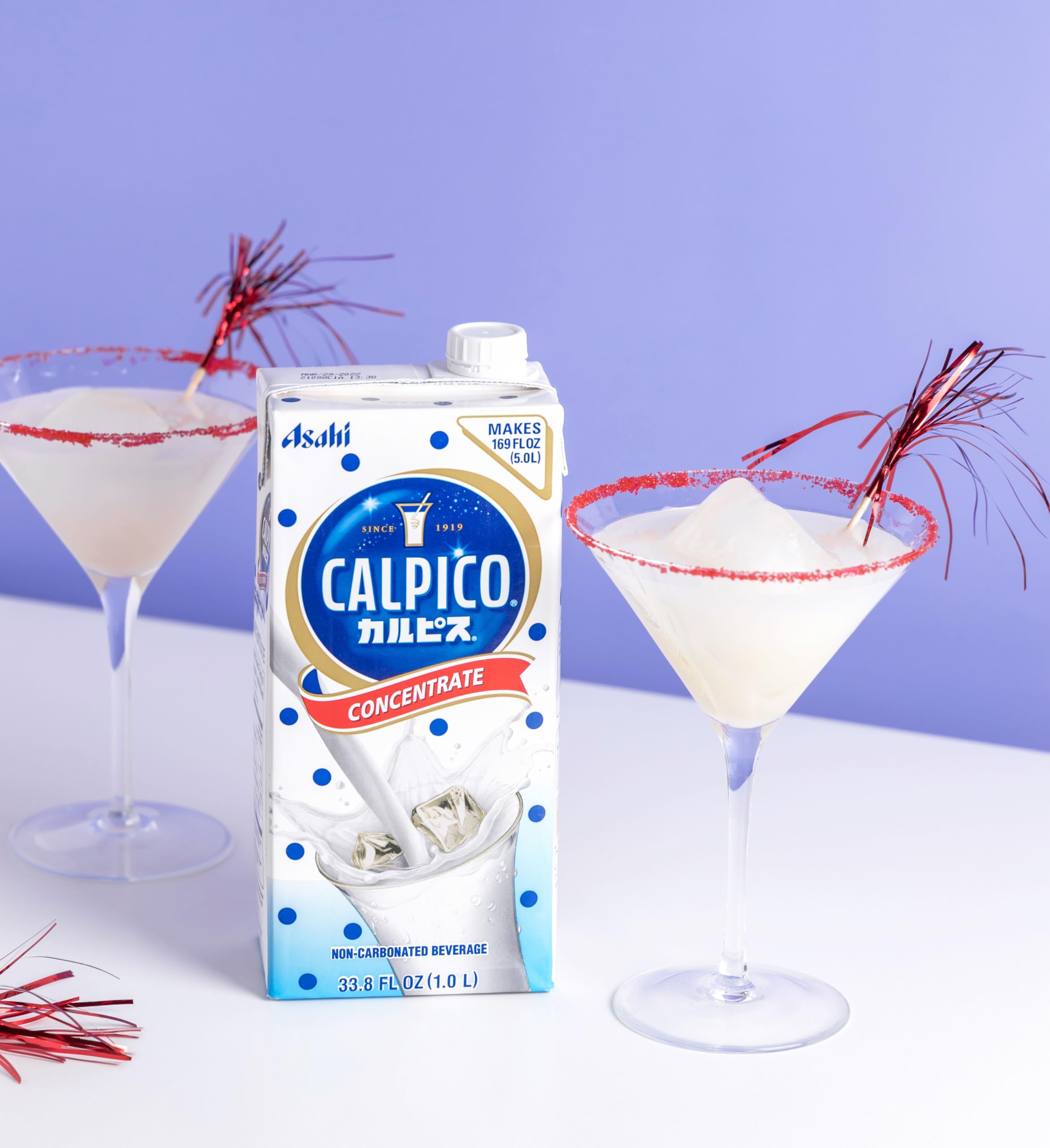 CALPICO served outdoors on a table with fruit showcasing seasonal refreshment and entertaining use