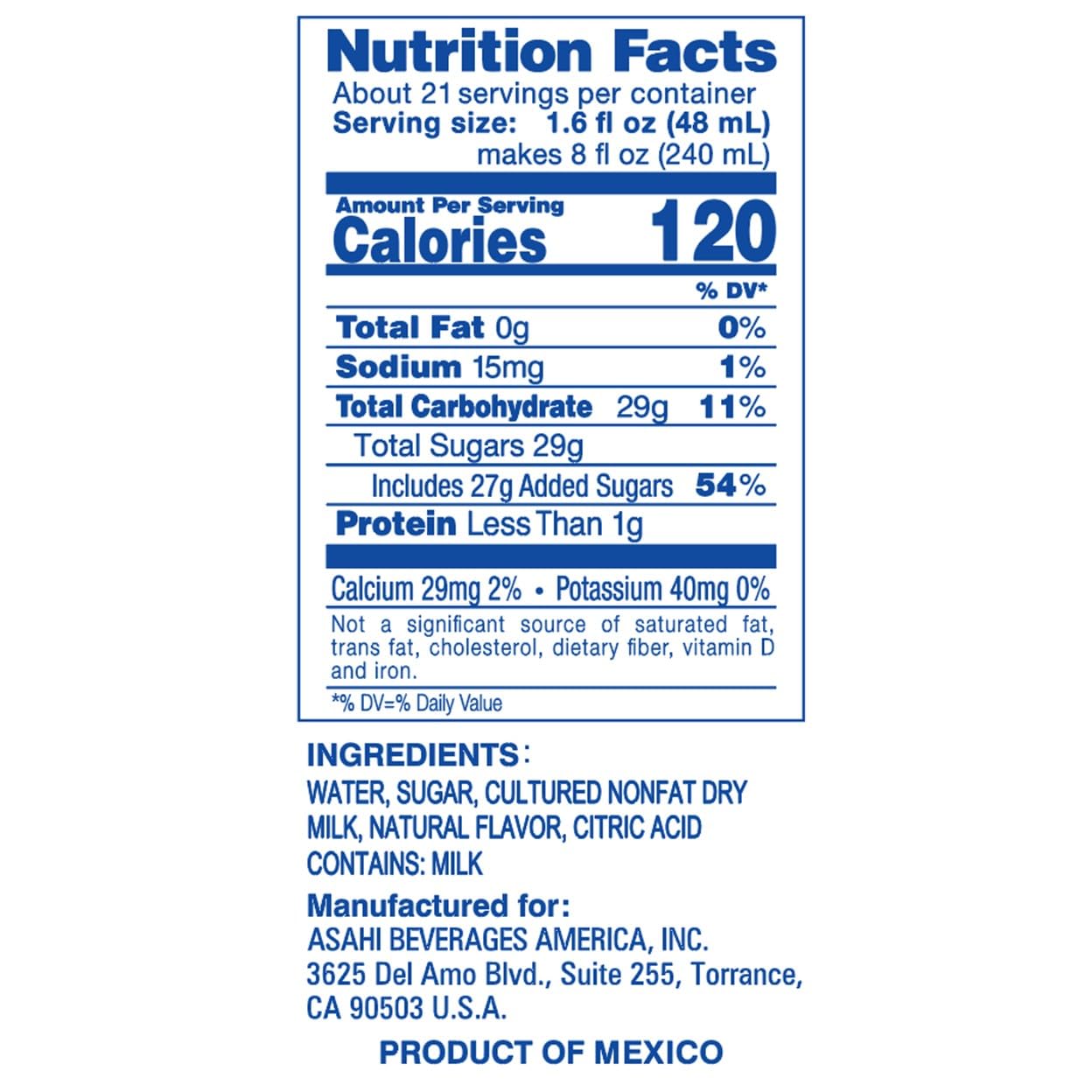 CALPICO mixed in a glass with ice showing refreshing citrus color and ready-to-drink appeal