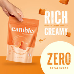 Cambie hand holding candy demonstrating portion control and on-the-go convenience