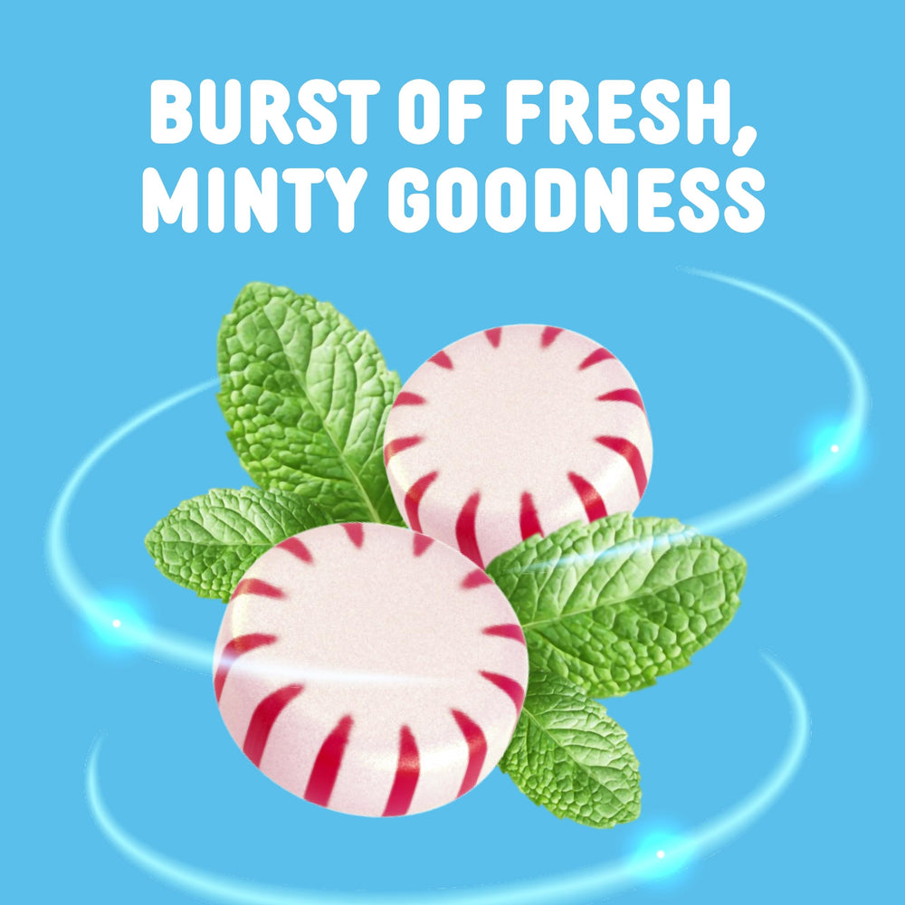 Cambie pile of individually wrapped mints showing hygiene and grab-and-go convenience
