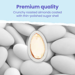 Cambie almond cross-section revealing roasted center and crunchy coating benefit